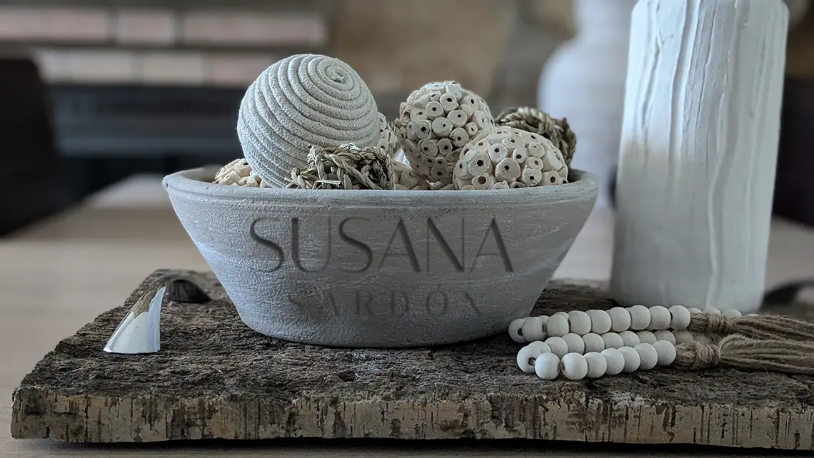 imagen de la pagína de inicio de Susana Sardón representando productos reciclados