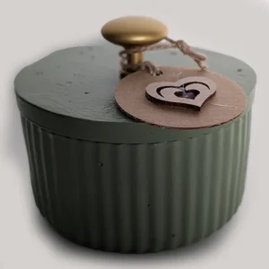 cajita verde de yeso