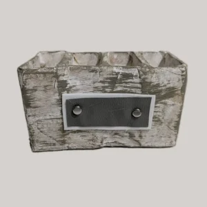 Cajita escritorio de carton. Tono verde.