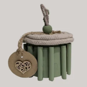 imagen de una caja con tapa. Tono verde